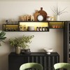 65.35" Particleboard Wall-Mounted Floating TV Stand with LED Lighting and Charging Station for Living Room, Kitchen, Hallway - 4 of 4