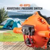 VEVOR 12V Diaphragm Pump, 5 GPM (18.93 L/min), 5-Chamber 12V DC Water Pump with Automatic Pressure Switch 40-100 PSI Adjustable, 1/2'' MNPT Port - 4 of 4