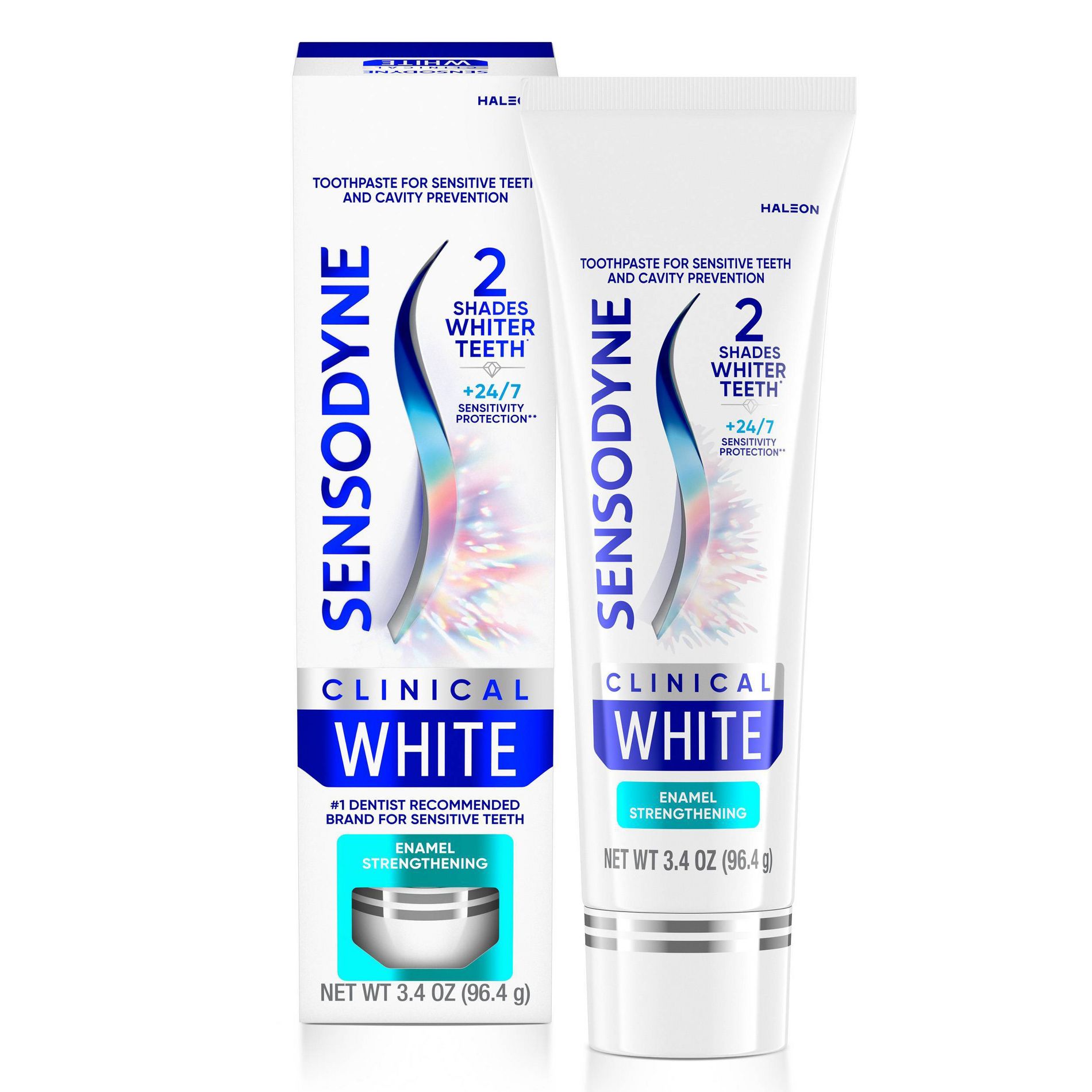 Sensodyne Clinical White Enamel Strengthening and Whitening for Sensitive Teeth Toothpaste - 3.4oz