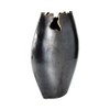 Modern Metal Vase - Textured Handmade Design - Contemporary Home & Office Decor - Decorative Accent for Bedroom, Living Room, Entryway - 14" Black - 4 of 4