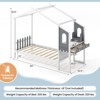 Infans Twin Size Kids House Bed with Study Desk w/Removable Box Drawers Hanging Hooks - image 2 of 4