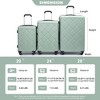 ModernLuxe 8-Piece Hardshell Travel Luggage Set, 20"/24"/28" ABS Suitcases with Spinner Wheels, Portable Handbag, 4 Storage Bags - 3 of 4