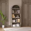 71" Tall Arched Bookshelf,Bookcase with Storage,Mid-Century Modern 5-Tier Bookshelf with Door, for Living Room,Kitchen,Home Office - 4 of 4