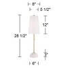 Possini Euro Design Paige 28 1/2" Tall Skinny Buffet Console End Table Lamp Pull Chain Gold Brass Finish Metal Marble Single Living Room Bedroom - 4 of 4