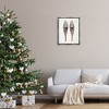 Stupell Industries Minimal Winter Snow Shoes Black Framed Floater Canvas Wall Art - 2 of 4