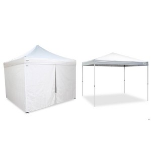 Caravan Canopy V-Series 10 x 10 Feet 2 Straight Leg Sidewall Kit & Sports V-Series 2 10 x 10 Feet Straight Pop-Up Leg Tent for Recreational Use - 1 of 4