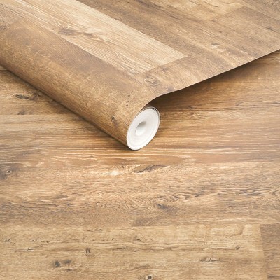 Bronx Light Brown Oak Wood Panel Removable Wallpaper Roll