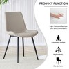 Okak Modern Cloud Comfortable Dining Chairs Set of 4, Faux Leather with Curved Widened Cushion & Metal Legs for Kitchen/Office/Bedroom - 3 of 4