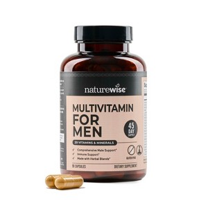 NatureWise Multivitamin for Men - Daily Support - Minerals & Herbs for Energy, Performance, Immunity - with Vitamin A, C, D, B-Complex - 1 of 4