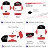 Big Dot of Happiness Red Grad - Best is Yet to Come - Fill-In Cards - Red Graduation Party Fold and Send Invitations - Set of 8 - 3 of 4