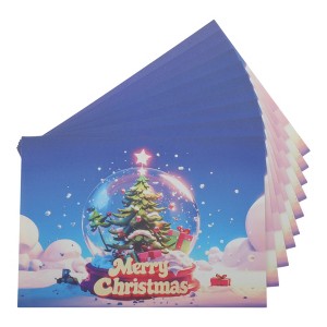 Unique Bargains Christmas Greeting Card Multicolor 4.5 x 3.1 Inch 10 Pcs - 1 of 4