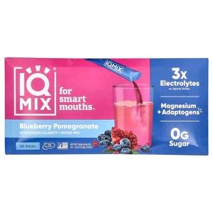 IQBAR IQMIX®, Hydration + Clarity + Mood Mix, Blueberry Pomegranate, 20 Sticks, 0.28 oz (8 g) Each - 1 of 3