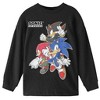 Sonic The Hedgehog Life In The Fast Lane Character Art Boy’s 3-Pack Crew Neck Long Sleeve Shirts - 2 of 4