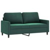 vidaXL 2-Seater Sofa Dark Green 55.1 in. Velvet - 2 of 4