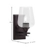 Toltec Lighting Uptowne 1 - Light Sconce in  Dark Granite with 5" Clear Bubble Shade - 2 of 2