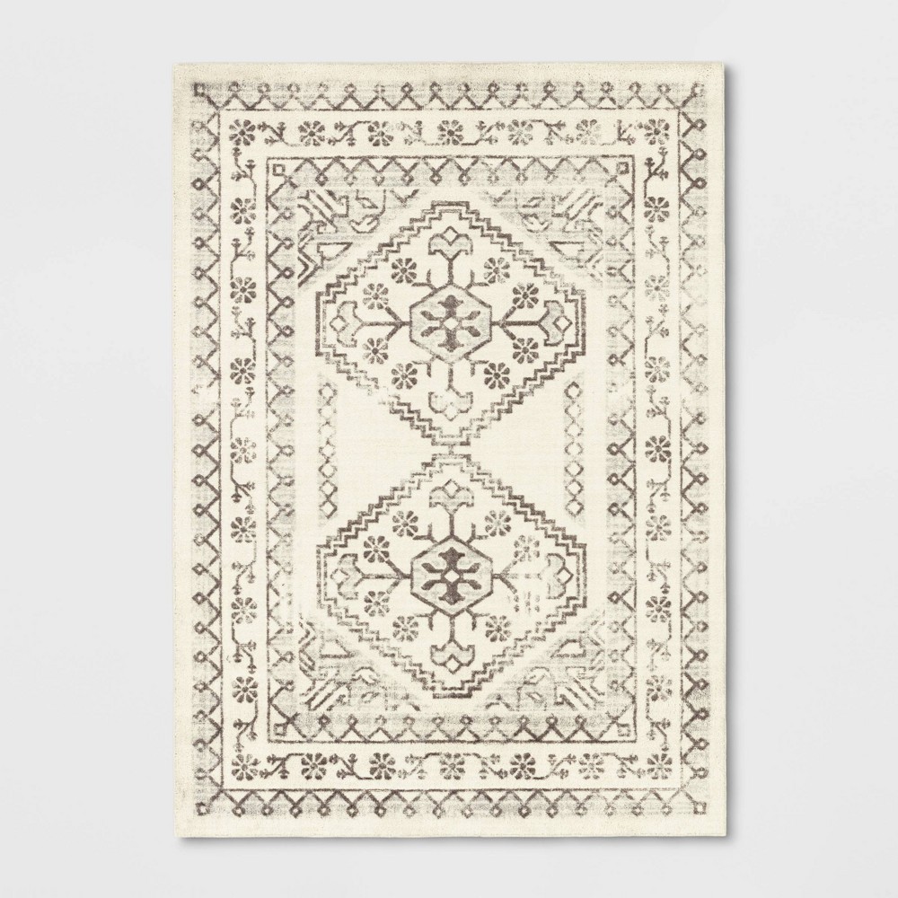 5'x7' Kensington Washable Persian Style Cream Rug Cream - Threshold™