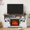 CuisinSmart  TV Stand (Up to 65" TVs), 60" Farmhouse Media TV Console with Sliding Barn Door Storage Cabinet (Fireplace Not Included) - 4 of 4