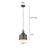 Chloe Lighting Ironclad Industrial-Style 1 Light Rubbed Bronze Ceiling Mini Pendant 8" Wide - 3 of 3