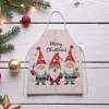Unique Bargains Christmas Aprons Cotton Linen Beige Red White 26.77"x21.65" 1 Pcs - 2 of 4