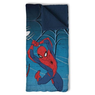 Marvel Spider-Man Web Chill Silk Touch Throw Blanket Slumber Bag 27x56 Inches