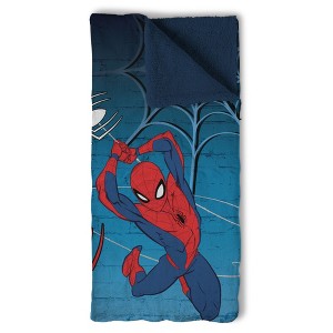 Marvel Spider-Man Web Chill Silk Touch Throw Blanket Slumber Bag 27x56 Inches - 1 of 4