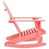 vidaXL Pink Patio Adirondack Rocking Chair - Solid Fir Wood - Ergonomically Designed for Comfort - for Outdoor Garden, Patio & Deck Furniture - 3 of 4
