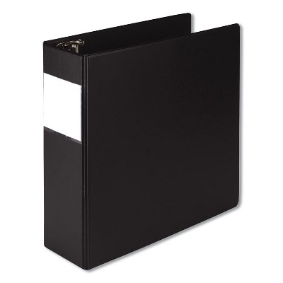 Samsill Biobased Round Ring Reference Binder   4" Capacity  11 x 8.5  Black 14890