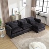 112.2'' Modern L-Shaped Sectional Sofa with Movable Pedals, Detachable Armrests, and Chenille Fabric - 2 of 4