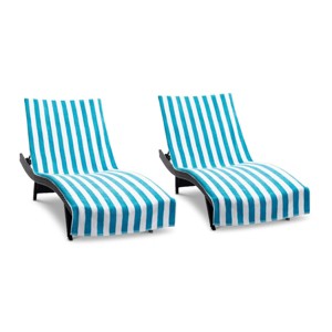 Arkwright California Cabana Chaise Lounge Cover - (Pack of 2) 100% Cotton Terry Towels, Pool Chair Covers for Outdoor Beach Furniture, 30 x 85 in - 1 of 4