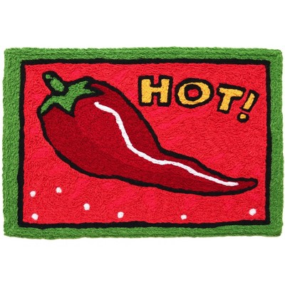 Jellybean Red Hot Chili Pepper Doormat – Vibrant Indoor/Outdoor Entry Mat, Machine Washable, Eco-Friendly, 20" x 30"