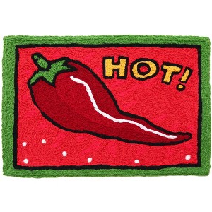 Jellybean Red Hot Chili Pepper Doormat – Vibrant Indoor/Outdoor Entry Mat, Machine Washable, Eco-Friendly, 20" x 30" - 1 of 3