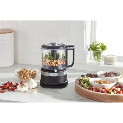 Black Matte 3.5-Cup Food Chopper with Stainless Steel Blade