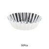 Unique Bargains Cupcake Liners Small Chrysanthemum Shape Disposable Egg-tart Cups Aluminum Foil Silver Tone 50 Pcs - 4 of 4