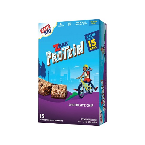 Clif Kid Zbar Protein Chocolate Chip Snack Bars - 19oz/15ct : Target