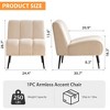 BABYYER Modern Upholstered Accent Chair, Chenille Living Room Chair with Rubber Wood Legs, Comfy Reading Chair for Bedroom and Office - 4 of 4