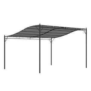 10' x 13' Outdoor Pergola Gazebo, Steel Patio Canopy with Weather-Resistant Fabric and Drainage Holes - 1 of 4