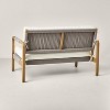 Wood & Rope Outdoor Patio Loveseat - Hearth & Hand™ with Magnolia: Mahogany Frame, Weather-Resistant, 2-Seater Couch - 4 of 4
