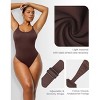 SHAPELLX Shapewear Bodysuit For Women Tummy Control Sculpting Snatched Body Shaper Waist Body Suit Thong—Brown 38 - 3 of 3