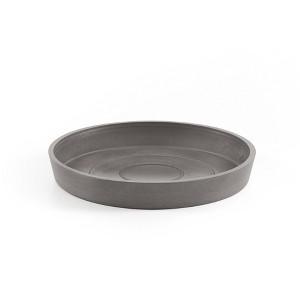 Ecopots Round Recycled Plastic Modern In/Outdoor Planter Flower Pot Saucer - 1 of 3