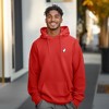 Dalix Ghost Embroidery Relaxed Hoodie Soft Fleece Sweatshirt Drawcord Fit Lounge Mens - 3 of 4