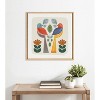 Kate & Laurel All Things Decor 22"x22" Sylvie Folk Birds Harvest Wall Art by Carey Copeland Natural Mid-Century Colorful Bird - image 3 of 4