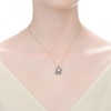 Sophisticated Sterling Silver Necklace with Lustrous White Gold Plating and a Stunning Abalone Pendant - 2 of 4