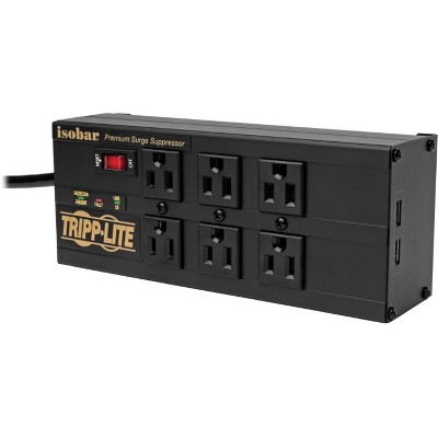 Tripp Lite Heavy-Duty 6-Outlet Surge Protector with USB Charging Ports IBAR6ULTRAUSBB