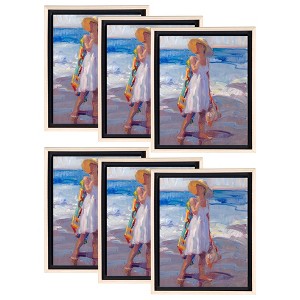 Creative Mark Illusions Floater Frame For 3/4" Deep Canvases - Natural - Set of 6 - For Galleries & Home Decor - Wood Float Frame for Canvas - 1 of 4