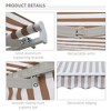Sapphtopaz 10' x 8' Retractable Awning Manual Patio Awnings Sunshade Shelter UV & Water-Resistant with Manual Crank Handle - 2 of 4