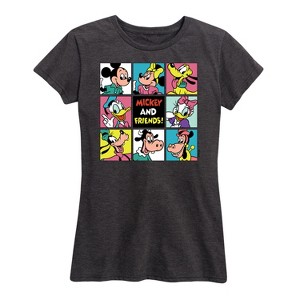 Women's - Disney - Mickey and Friends Grid Short Sleeve Graphic T-Shirt - 1 of 4