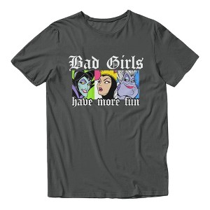 Disney Villains Mens Bad Girls T Shirt - Charcoal - Small : Target