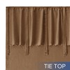 Awesome Home  Recycled Cotton Blend Ruffle Tie Top Curtains Pair - 3 of 4