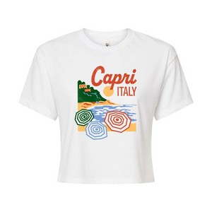 Women's - Instant Message - Capri Italy Cropped Graphic T-Shirt - 1 of 4