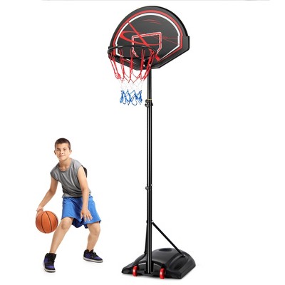 Height Adjustable Portable Basketball Hoop System Shatterproof Backboard  Wheels 2 Nets : Target